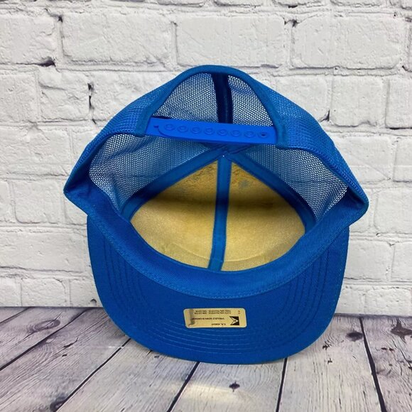 Vintage DOW Styrofoam SM Trucker Hat Mesh Cap K-Brand Sew On Patch Logo Blue - Picture 5 of 8